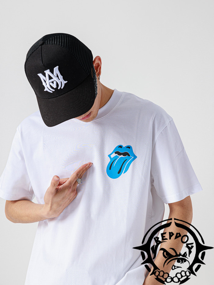 Blue tongue and horseshoe print tee 2 colors