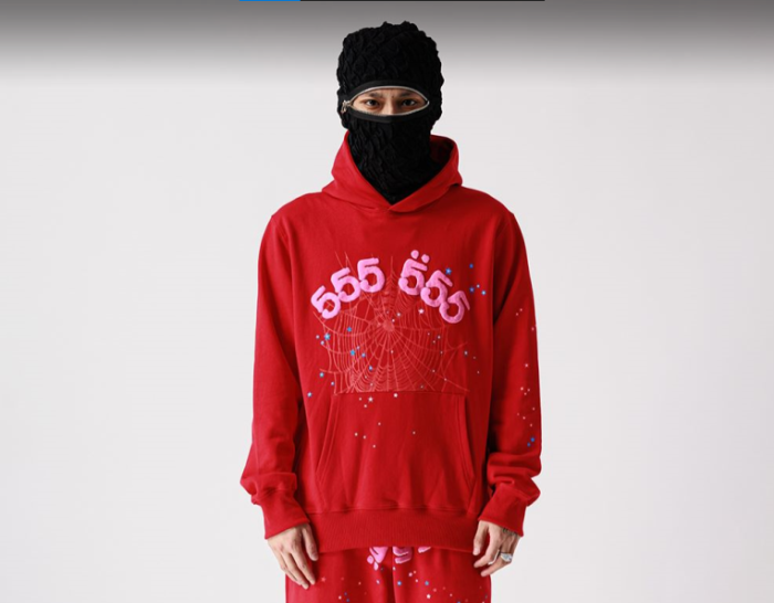 Young Thug Sp5der-Pink digital red hoodie