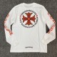 1:1 quality version Circle Red Cross Sanskrit Long Sleeve Tee 2 Colors