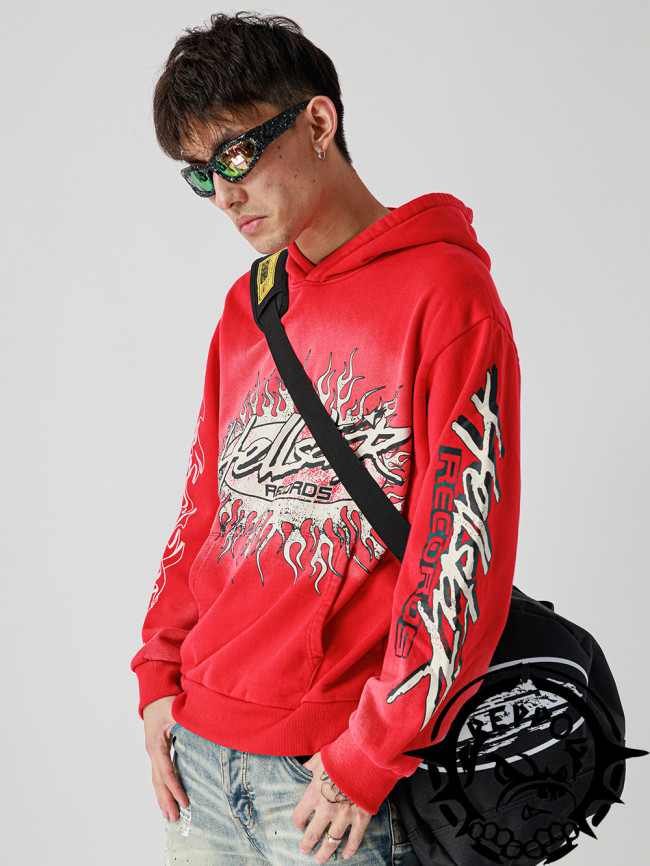 [Including comparative images of RepDog and other seller] 1:1 quality version Double Arm Colored Cloud Half Face Washed Old Hoodie