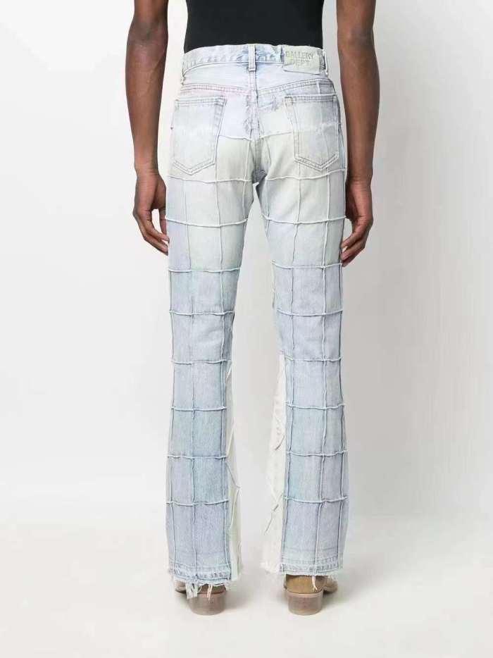 1:1 quality version Washed and distressed line jeans