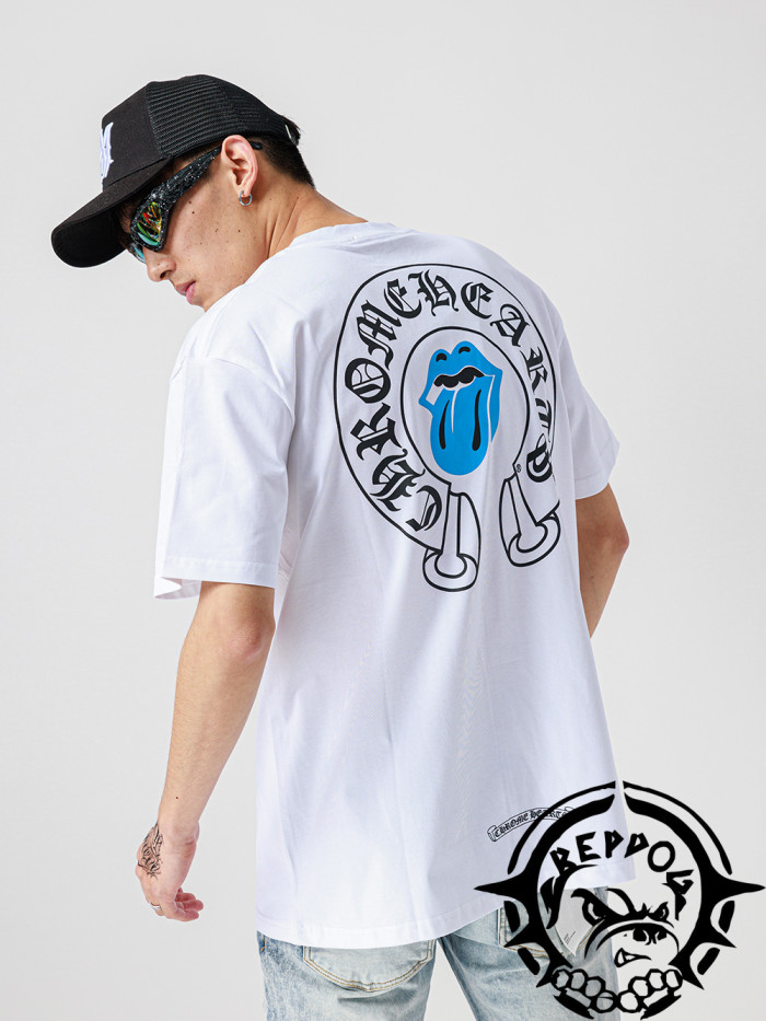 Blue tongue and horseshoe print tee 2 colors