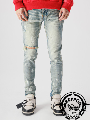 [buy more save more] 1:1 quality version Hipster frayed anti-aging slim fit jeans