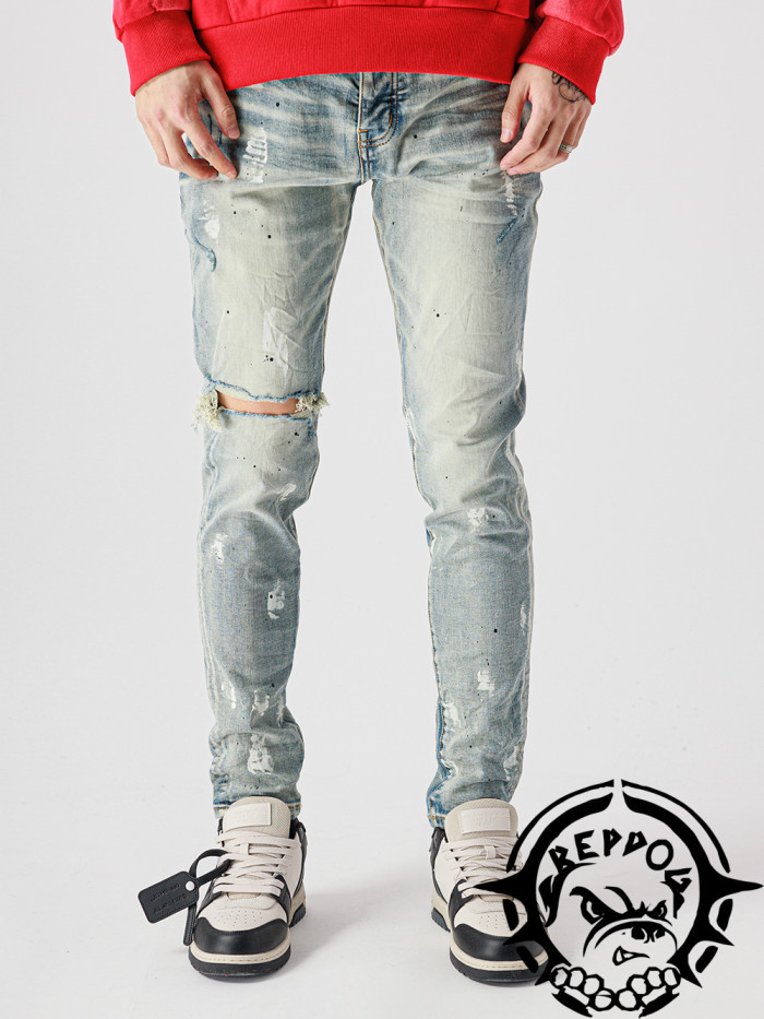 [buy more save more] 1:1 quality version Hipster frayed anti-aging slim fit jeans