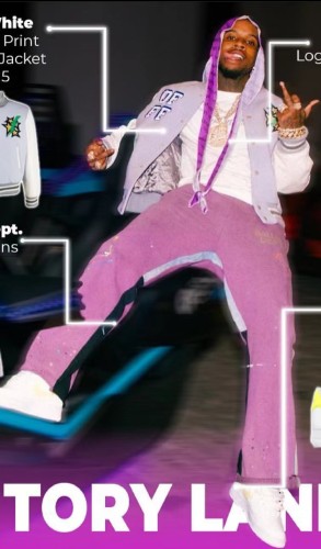 1:1 quality version Splattered Ink Patchwork Pants Purple
