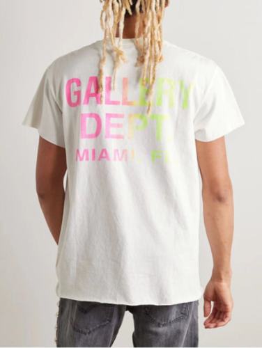 1:1 quality version Painted Raw Edge tee 2 colors