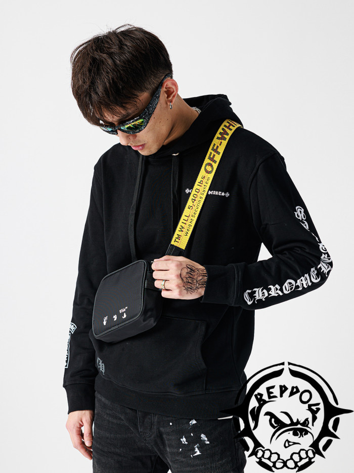 [buy more save more] Simple monogrammed logo drawstring hooded sweatshirt