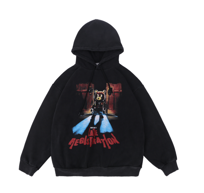 Runaway Bear Print Hoodie
