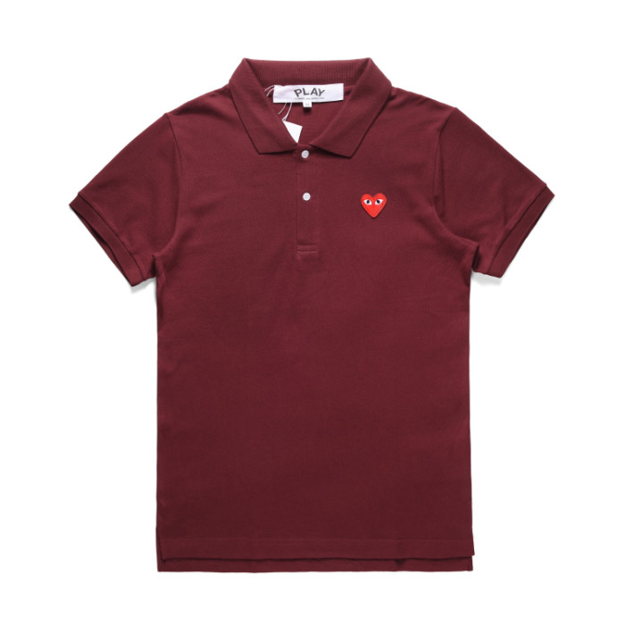   Classic embroidered red heart polo shirt 4 colors