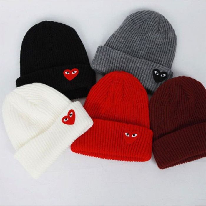 [50% Off]Acrylic Heart Pattern Wool beanie 9 Colors