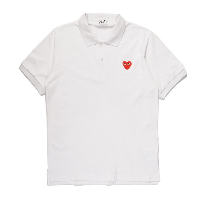   Classic embroidered red heart polo shirt 4 colors