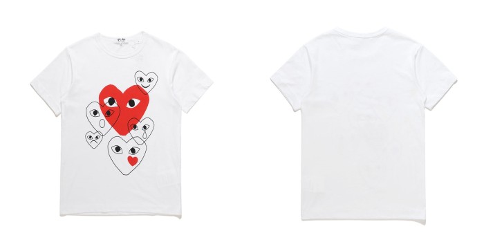 [50% Off]1:1 quality version Love emoticon printed tee 4 colors 23116082