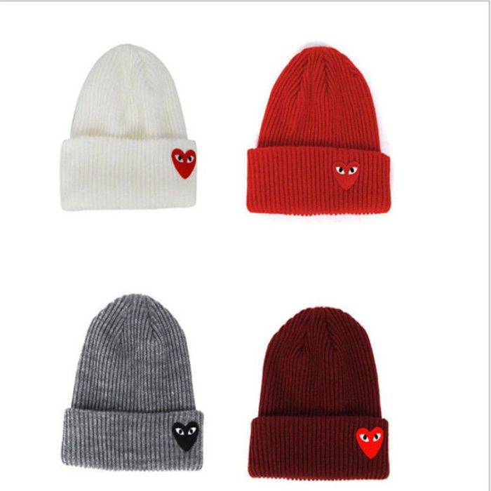 [50% Off]Acrylic Heart Pattern Wool beanie 9 Colors