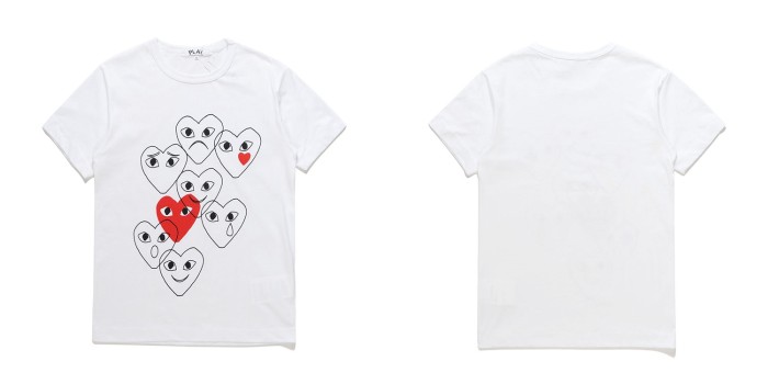 [50% Off]1:1 quality version Love emoticon printed tee 4 colors 23116082