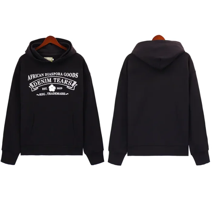 Vintage Chest Print Hooded Sweatshirt 4 colors