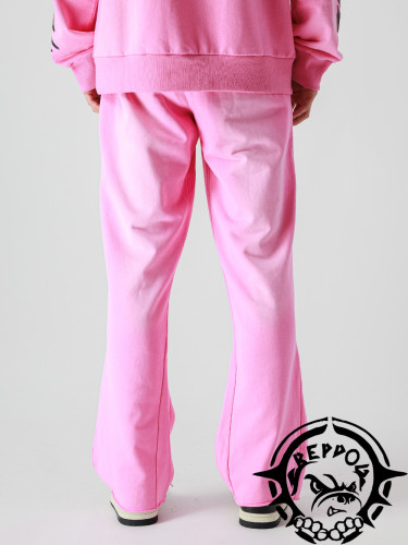 Casual pants with shaped leg print