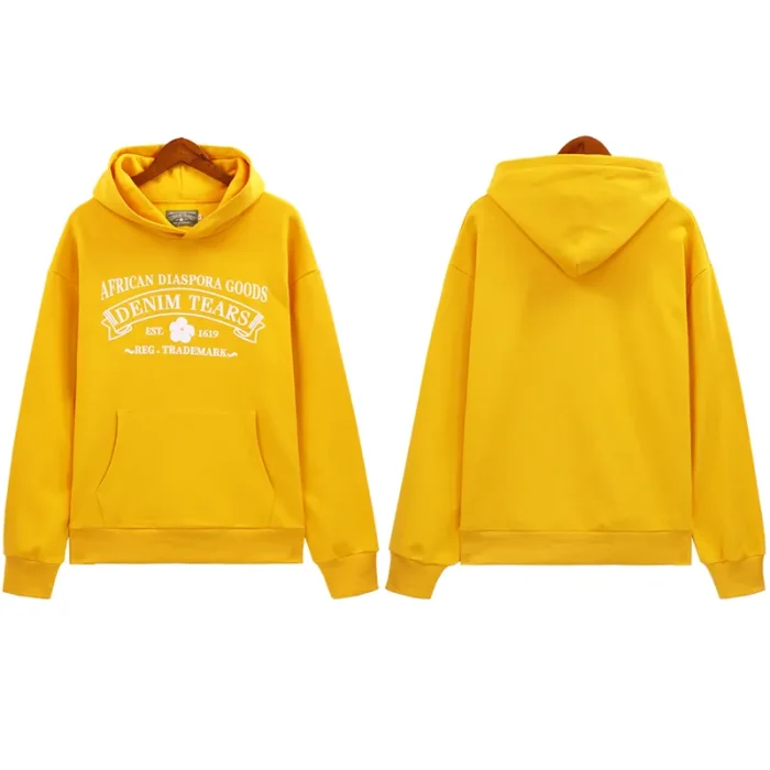 Vintage Chest Print Hooded Sweatshirt 4 colors