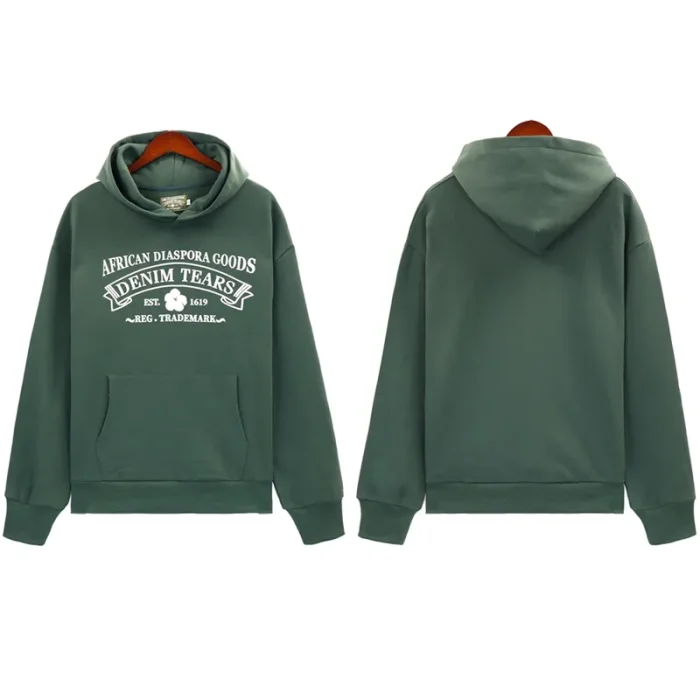 Vintage Chest Print Hooded Sweatshirt 4 colors