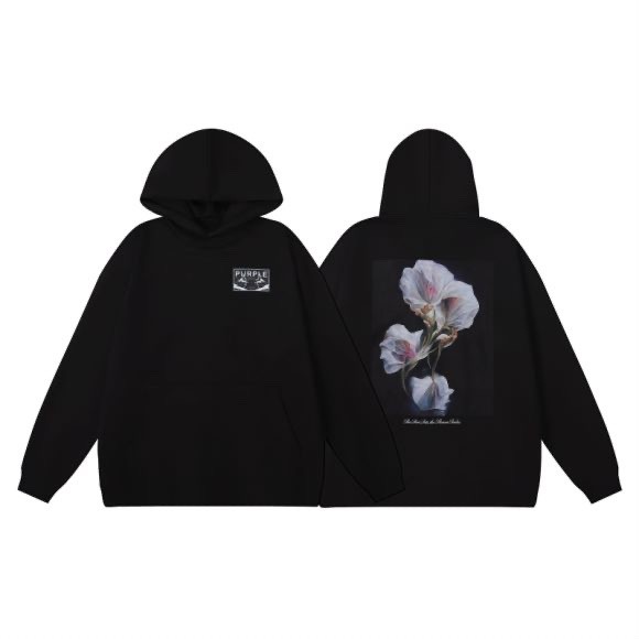 1:1 quality vesion Floral Print Hooded Sweatshirt
