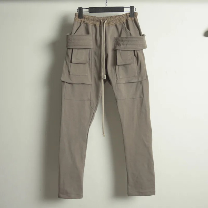 [50% Off]Rick Owens 1:1 quality version Trendy large pocket knit work pants 3 colors 25041655