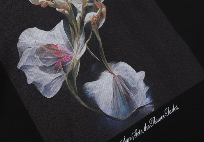1:1 quality vesion Floral Print Hooded Sweatshirt