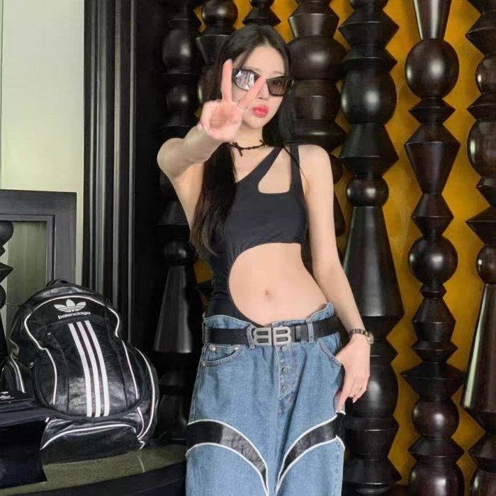American Embroidered Patchwork Jeans 2 colors