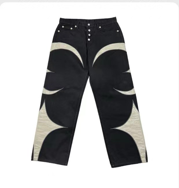 American Embroidered Patchwork Jeans 2 colors