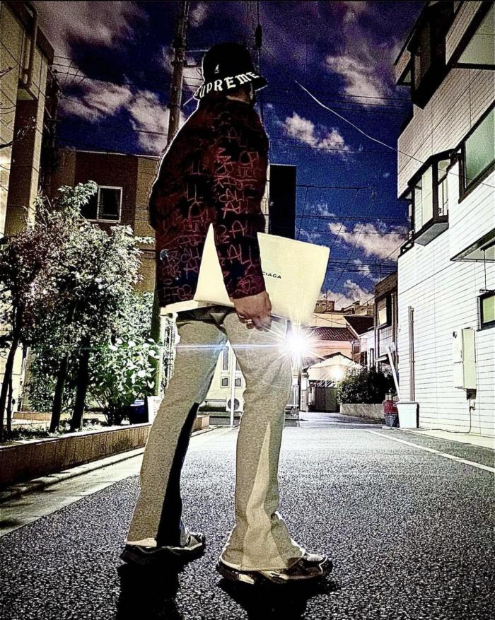  [Big & Tall for weights up to 260 lbs] 1:1 quality version Hemp Gray Light Board Patchwork Pants