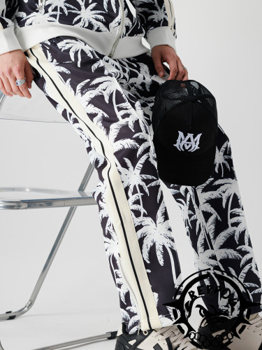 1:1 quality version Black And White Coconut Grove Print Pants