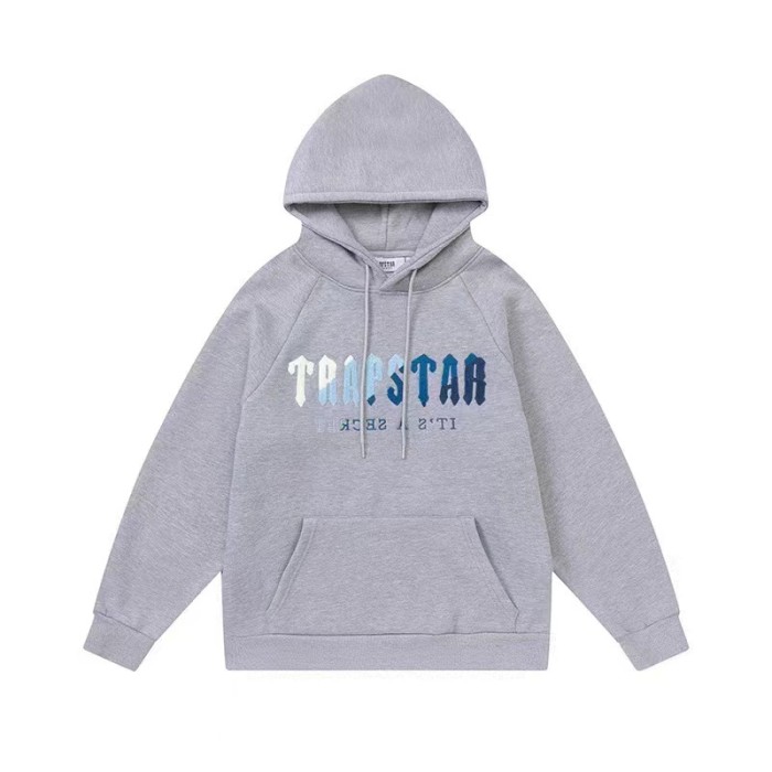 Blue And White Towel Embroidered Sweatshirt Hoodie 2 colors
