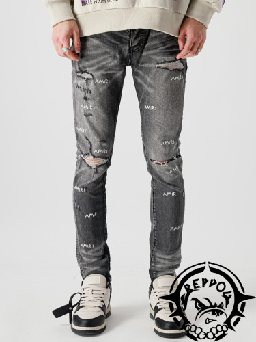 [buy more save more] 1:1 quality version Sporadic Embroidered Logo Jeans 2 colors