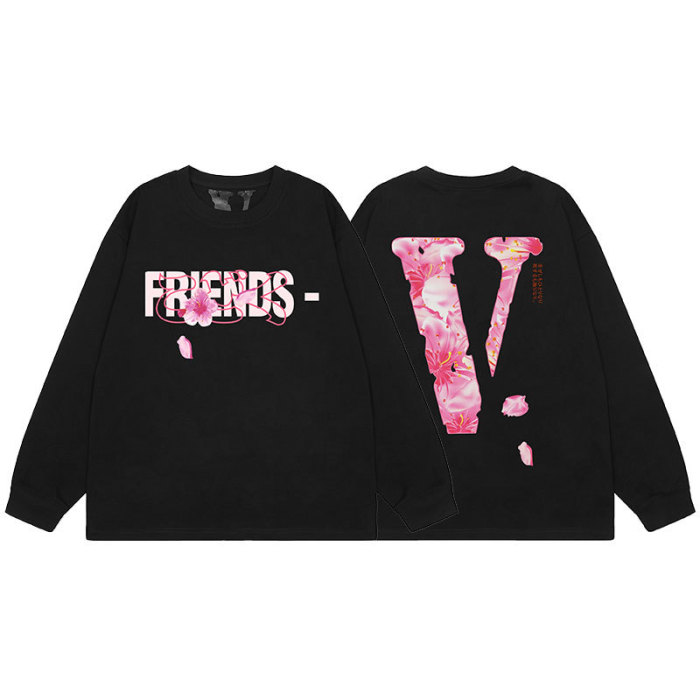 Big V Letter Heavyweight Long Sleeve T-Shirt 22 colors