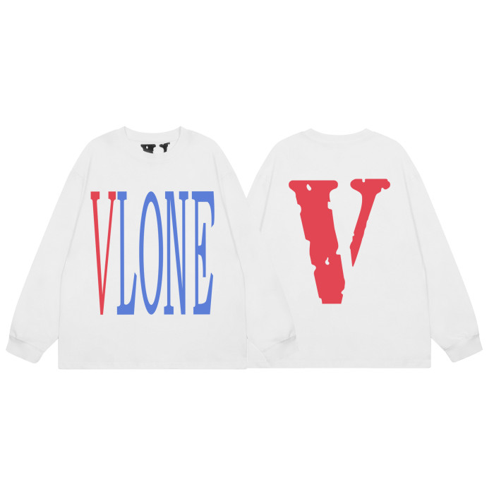 Big V Letter Heavyweight Long Sleeve T-Shirt 22 colors