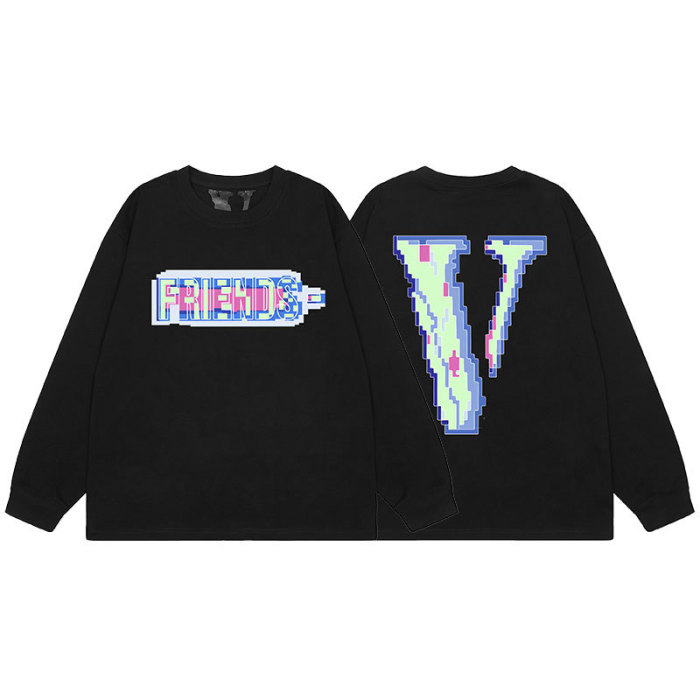 Big V Letter Heavyweight Long Sleeve T-Shirt 22 colors