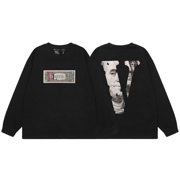 Big V Letter Heavyweight Long Sleeve T-Shirt 22 colors