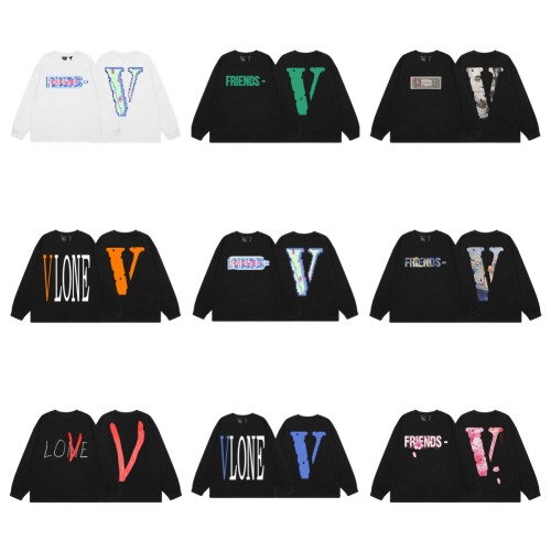 Big V Letter Heavyweight Long Sleeve T-Shirt 22 colors