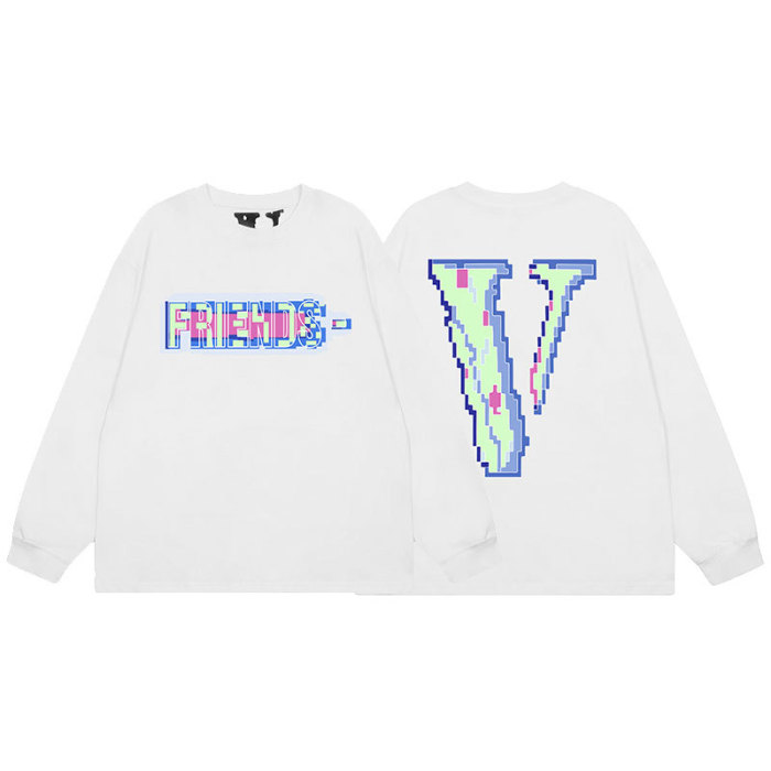 Big V Letter Heavyweight Long Sleeve T-Shirt 22 colors