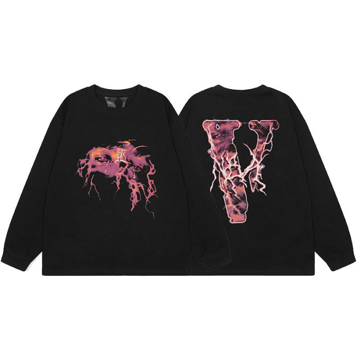 Big V Letter Heavyweight Long Sleeve T-Shirt 22 colors