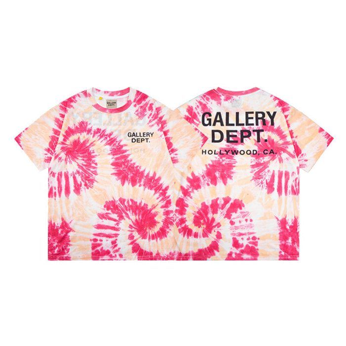 Vintage Washed Colorful Letter Tie-Dye Short Sleeve Tee 15 colors