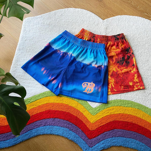 Colorful Flame Shorts 2 colors