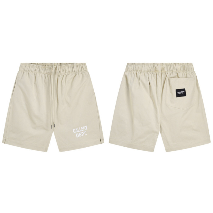 Elasticized drawstring shorts