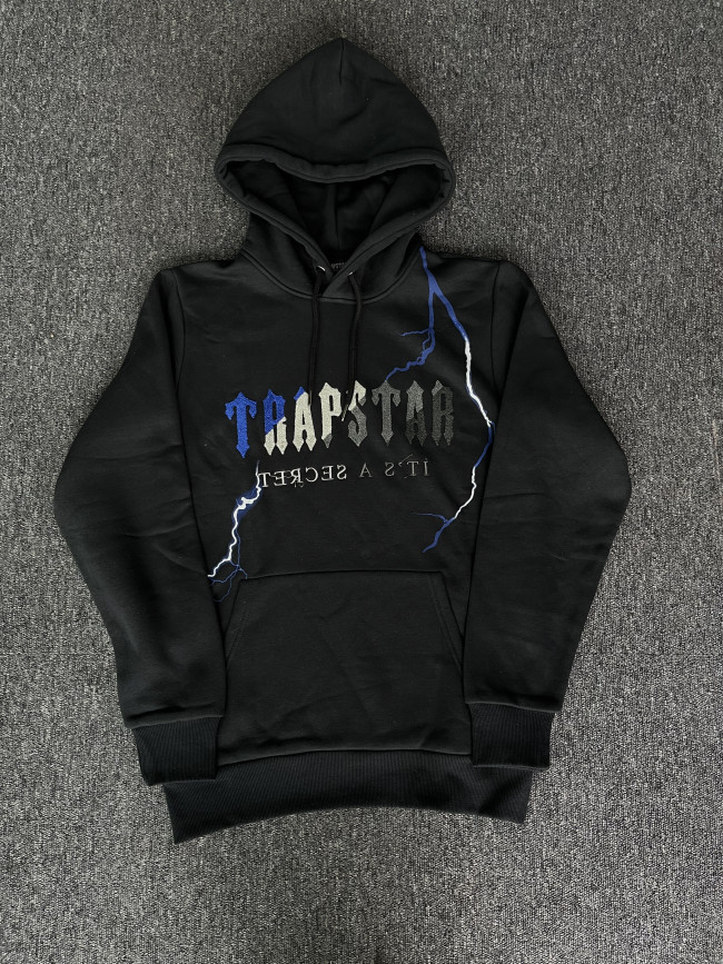 [buy more save more] 1:1 quality version Blue and White Towel Embroidered Lightning Casual Hoodie
