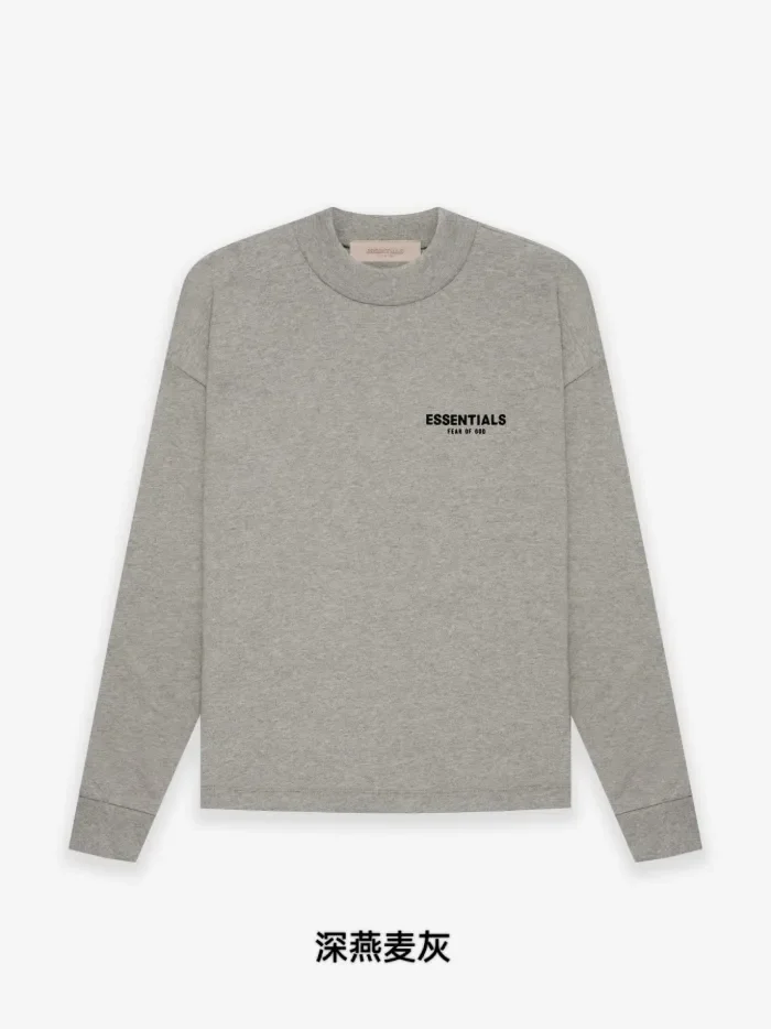 [Big & Tall for weights up to 220 lbs]1:1 quality version Black Flocking Letter Print long-sleeve T-shirt