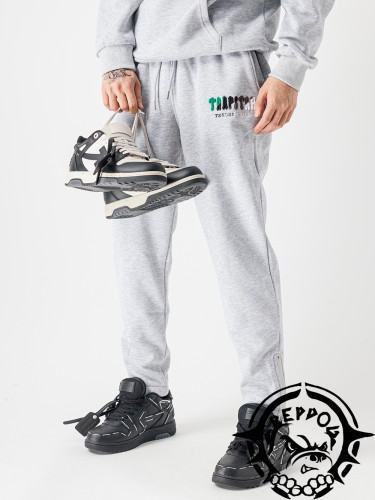 [50% Off]Green and Black Gradient Letter Towel Embroidered Sweatpants 25177223