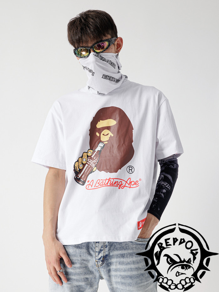 Ape Man Drinking Coke Print tee 3 Colors