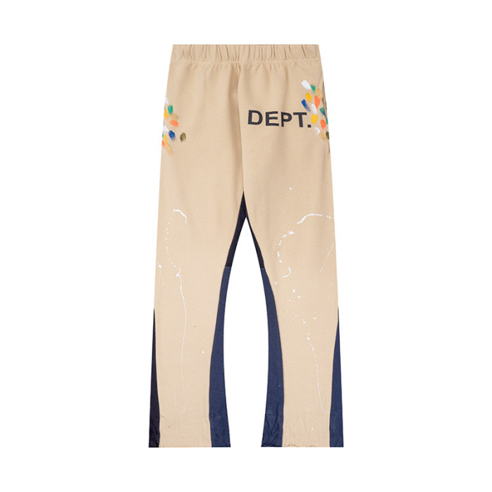   Left leg large monogrammed printed wide leg pants 12 colors