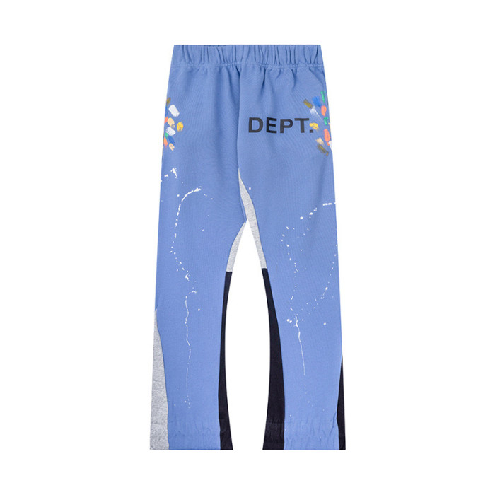   Left leg large monogrammed printed wide leg pants 12 colors