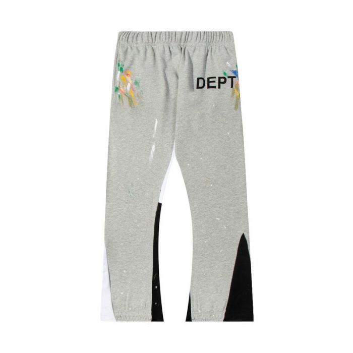   Left leg large monogrammed printed wide leg pants 12 colors