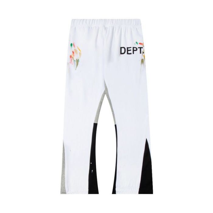   Left leg large monogrammed printed wide leg pants 12 colors