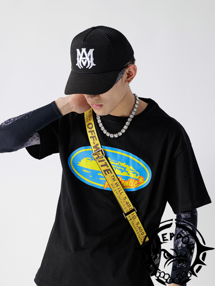 [buy more save more] Multicolor Mysterious Island Emblem Print tee 3 colors
